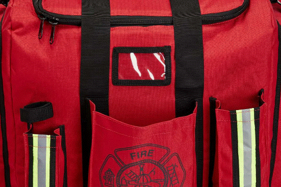 Line2 54750 Firefighter XXL turnout gear bag with yellow reflective trim