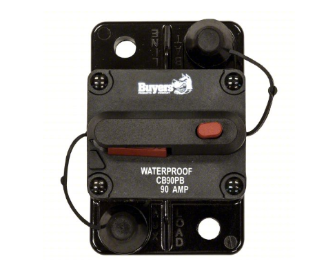 90 amp circuit breaker w/manual push to trip reset Part # (CB90PB)