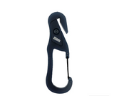 Motis Seatbelt cutter with carabiner cup