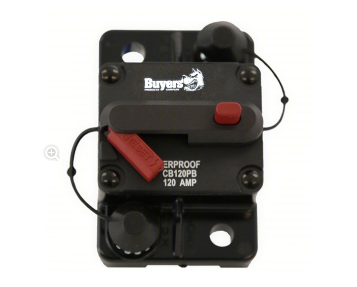 120 amp circuit breaker w/manual push to trip reset Part # (CB120PB)